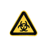 Термоаплікація Знак Біологічна небезпека, 5х5х5 см, Жовта (APL-060093)