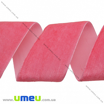 Стрічка оксамитова, 38 мм, Рожева (LEN-035821)