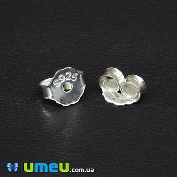 Заглушки для Пусети Срібло (925 проба), 4,5х4 мм (SER-042646)