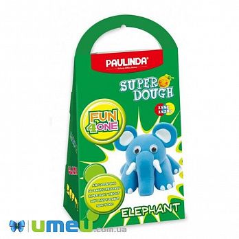 Масса для лепки Paulinda Super Dough Fun4one Слоник (подвижные глаза) (DIF-043536)