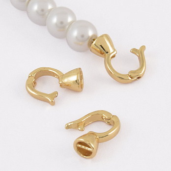 Застібка, 11х6 мм, Латунь з покриттям 18 kt (ZAM-058476)