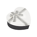 Подарочная коробка Сердце, 18,5х16,5х7,5 см, Черно-белая (UPK-060631)