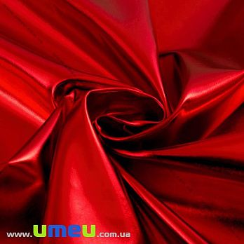 Штучна шкіра Металік 0,5 мм, Червона, 20х27 см (LTH-036887)