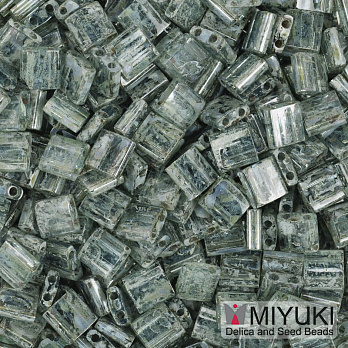 Бисер японский Miyuki TILA №4506, 5х5 мм, Зеленый Пикассо (BIS-053223)