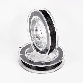 Волосінь еластична волокниста, 0,8 мм, Чорна (LES-057016)