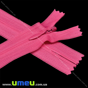 Блискавка (змійка) потайна нероз'ємна, 35 см, Тип 3, Малинова (ZIP-015975)