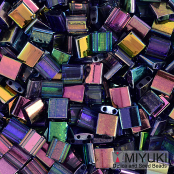 Бисер японский Miyuki TILA №4572, 5х5 мм, Ирис фиолетовый (BIS-053235)