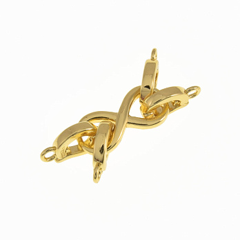 Застібка, 25х7 мм, Латунь з покриттям 18 kt (ZAM-060864)