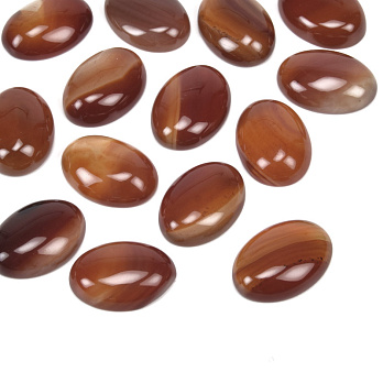 Кабошон нат. камень Агат красный, Овал, 18х13 мм (KAB-025956)