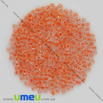 Бисер китайский крупный, 6/0, Оранжевый прокрашенный, 4 мм (BIS-000478)