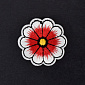 Термоаплікація Квітка, 4 см, Червона (APL-060023)