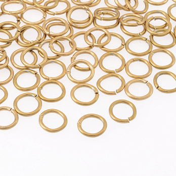 Колечки из нерж. стали, 7 мм, 1 мм, Золото (STL-055849)