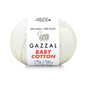 Пряжа Gazzal Baby Cotton №3410, 50 г, 165 м, Кремова (YAR-062509)
