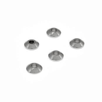 Бусины из нержавеющей стали Биконус, 6х3 мм, Темное серебро (STL-058407)