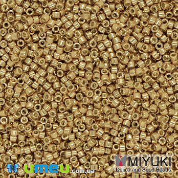 Бисер японский Miyuki Delica 11/0 DB1832, Duracoat Galvanized, Золотистый (BIS-040559)
