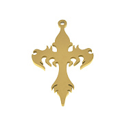 Підвіска з нерж. сталі Хрест, 34,5х24,5 мм, Покриття 18 kt (STL-059158)