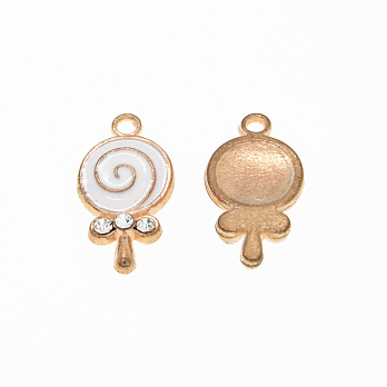 Підвіска метал. Льодяник білий, 18х9 мм, Золото (POD-054715)