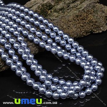 Намистини чеське скло Preciosa Перли 6 мм 70425, Блакитний (BUS-036088)