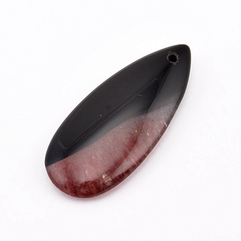 Підвіска Крапля, Натур. камінь Агат бразильський, 40х18 мм (POD-058691)