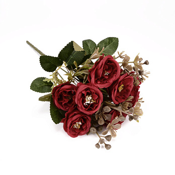 Букет роз, 31 см, Бордовый (DIF-055161)
