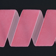 Лента бархатная, 25 мм, Розовая (LEN-061434)