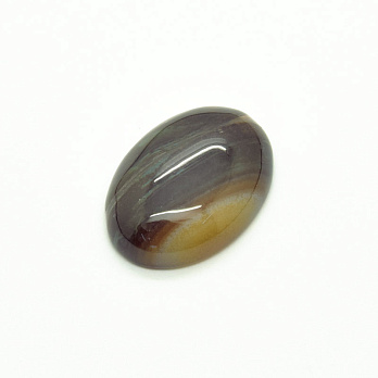 Кабошон нат. камінь Агат коричневий, Овал, 24,8х18 мм (KAB-059218)