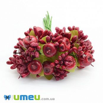 Тичинки на дроті з яблучком, Червоні (DIF-044675)