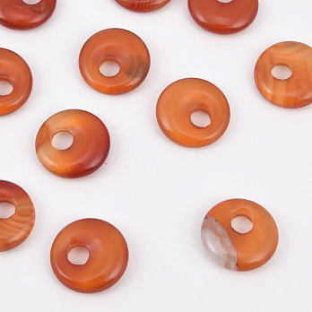 Подвеска Круглая, Натур. камень Агат красный, 14 мм (POD-057968)