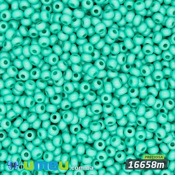Бісер чеський №836m/16658m, Бірюзовий світлий, Матовий, 10/0 (BIS-043954)