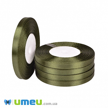 Атласная лента, 6 мм, Хаки (LEN-050979)