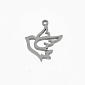 Підвіска з нерж. сталі Голуб, 17,5х13 мм, Темне срібло (STL-059171)