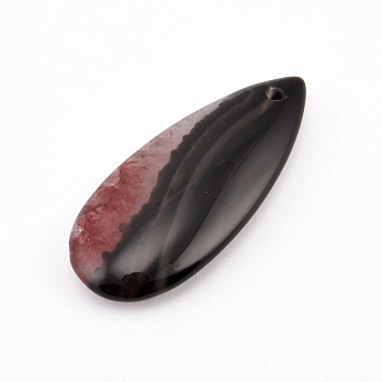 Підвіска Крапля, Натур. камінь Агат бразильський, 40х18 мм (POD-058687)