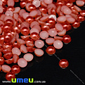 Полубусины пластиковые Жемчуг, 4 мм, Круглые, Красные (KAB-022635)