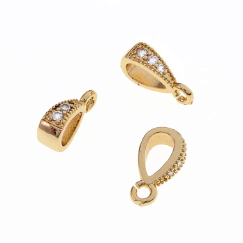 Бейл, 10,5 мм, Латунь с покрытием 14 kt, Куб. цирконий (OSN-055385)