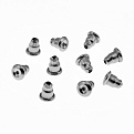 Заглушки для пусетів з нерж. сталі, 6х5 мм, Темне срібло (STL-056190)