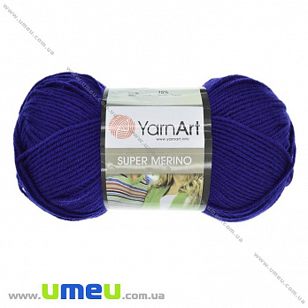 Пряжа YarnArt Super Merino 100 г, 280 м, Синяя 152, 1 моток (YAR-025451)