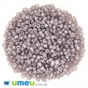 Бисер китайский крупный, 6/0, Сиреневый глазурированый, 4 мм (BIS-037735)