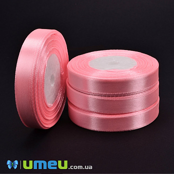 Атласна стрічка, 12 мм, Рожева (LEN-051039)