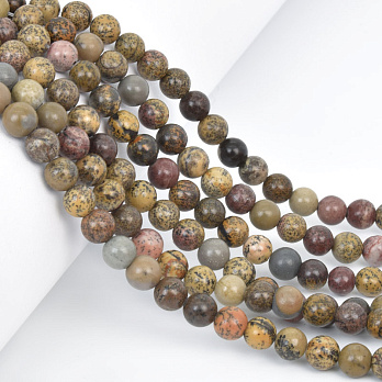 Намистини Яшма Чохуа, Натур. камінь, 6,5 мм, Круглі (BUS-058030)