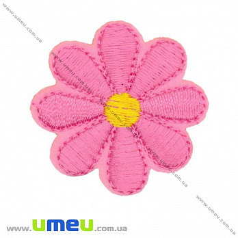 Термоаплікація Квіточка, 3,8 см, Рожева (APL-017437)