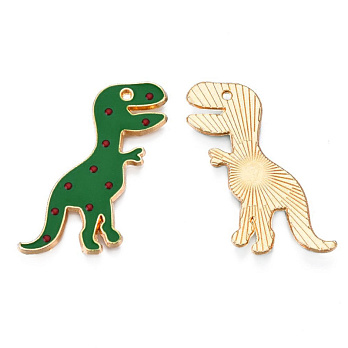 Підвіска метал. Динозавр зелений, 29х21 мм, Золото (POD-053609)