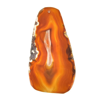 Срез Агата, Красно-коричневый, 81х42 мм (POD-032473)