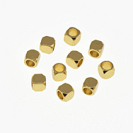 Бусины из нержавеющей стали Куб, 3 мм, Покрытие 18kt (STL-062545)