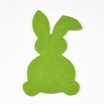 Декоративний виріб із фетру Зайчик, 12х6 см, Зелений (FLT-057291)