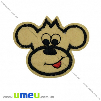 Термоаплікація дитяча Мавпочка, 5,5х4,5 см, Бежева (APL-022273)