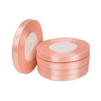 Атласна стрічка, 6 мм, Персикова (LEN-050983)