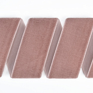 Лента бархатная, 25 мм, Пудровая (LEN-061428)