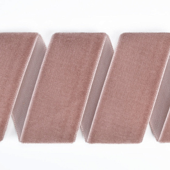 Стрічка оксамитова, 25 мм, Пудрова (LEN-061428)