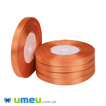 Атласная лента, 6 мм, Оранжевая (LEN-051000)