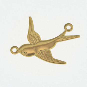 Коннектор из нерж. стали Ласточка, 19х17 мм, Покрытие 18kt (STL-061386)